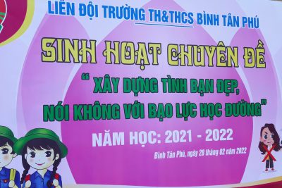 Liên đội trường TH&THCS Bình Tân Phú sinh hoạt chuyên đề