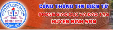 Phòng GD&ĐT Bình Sơn Phòng GD&ĐT Bình Sơn